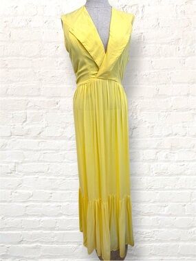 Women’s Yellow Sleeveless Maxi Dress - Made in Canada